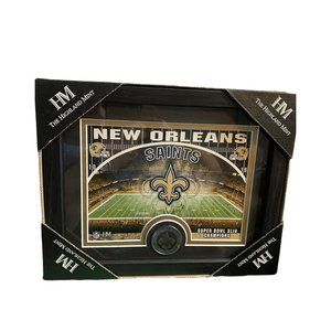 NEW ORLEANS SAINTS MINT COIN FRAMED STADIUM PHOTO by HIGHLAND MINT – NEW